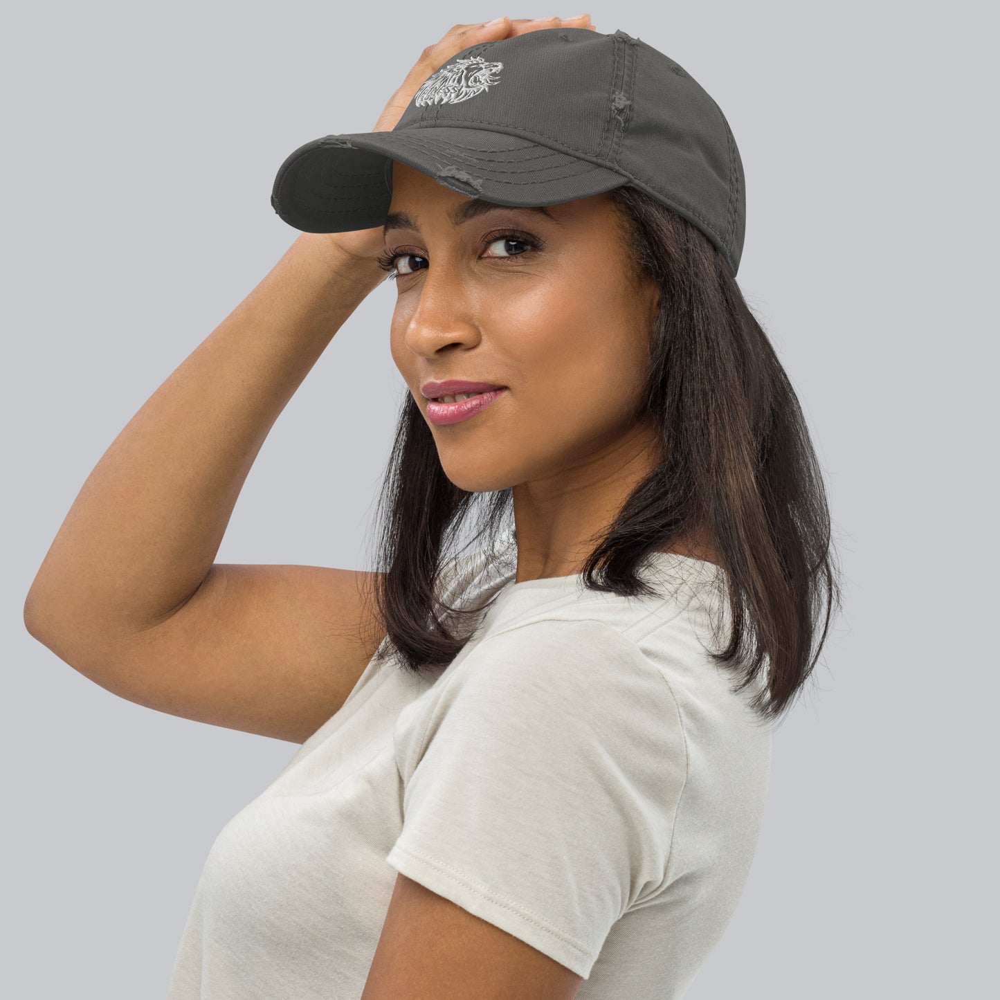 Leo Fitness 42 Distressed Dad Hat