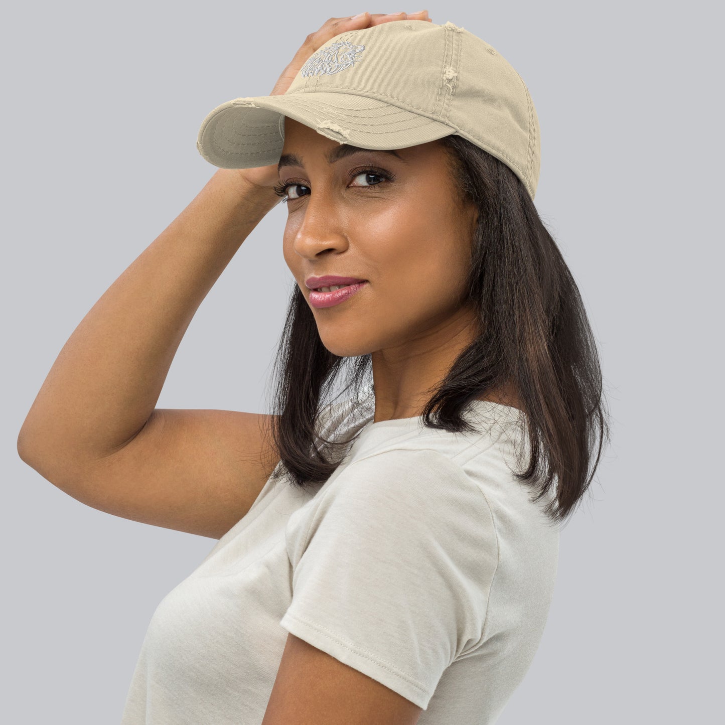Leo Fitness 42 Distressed Dad Hat