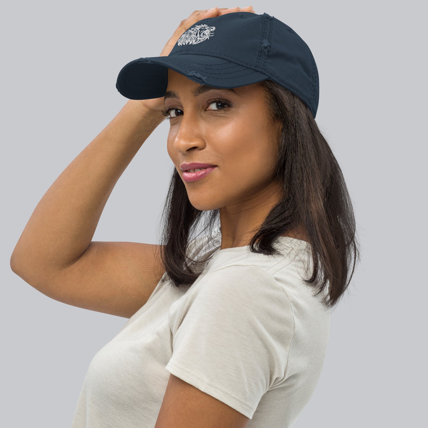 Leo Fitness 42 Distressed Dad Hat
