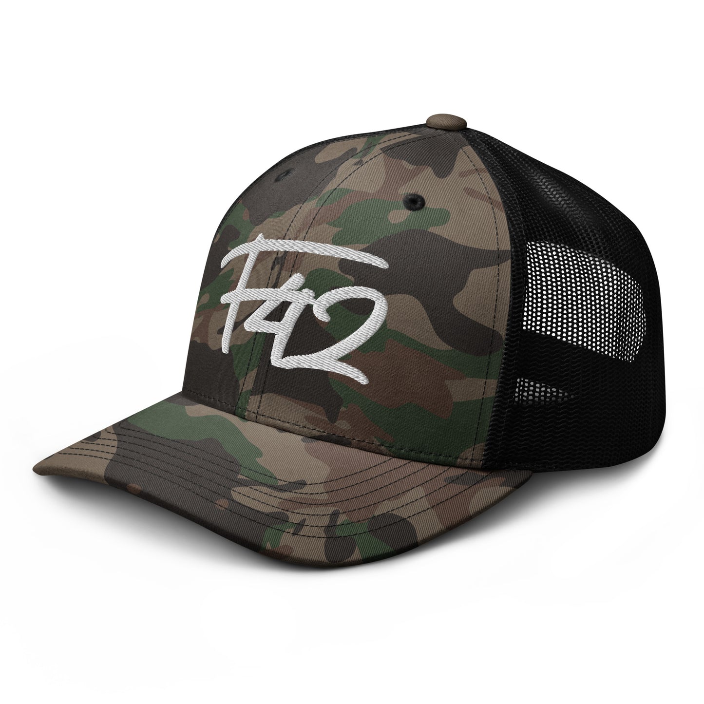 F42 White Camouflage trucker hat