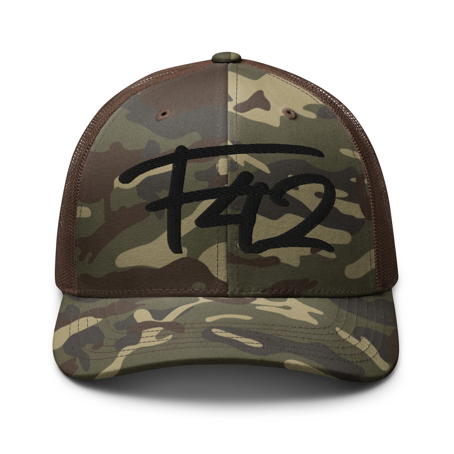 F42 Camouflage trucker hat