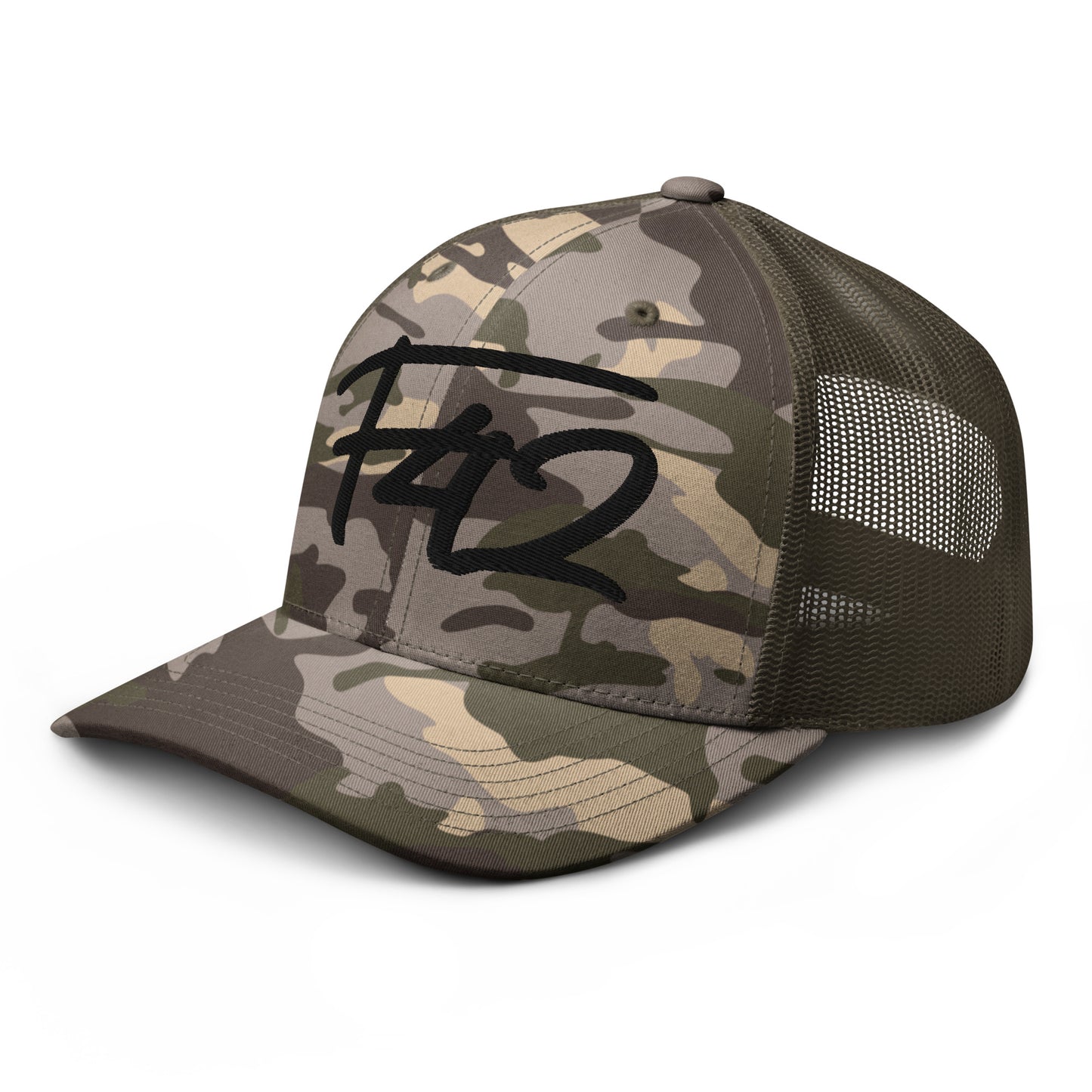 F42 Camouflage trucker hat