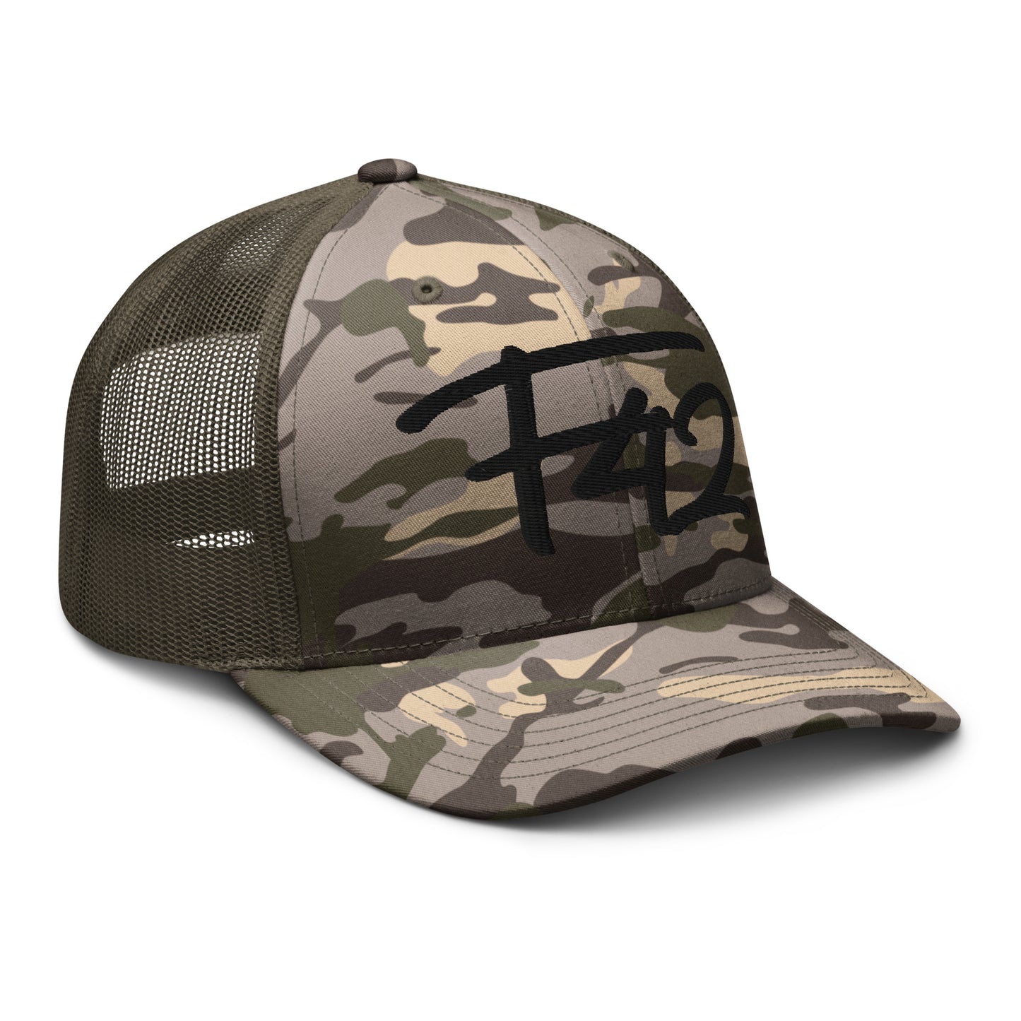 F42 Camouflage trucker hat