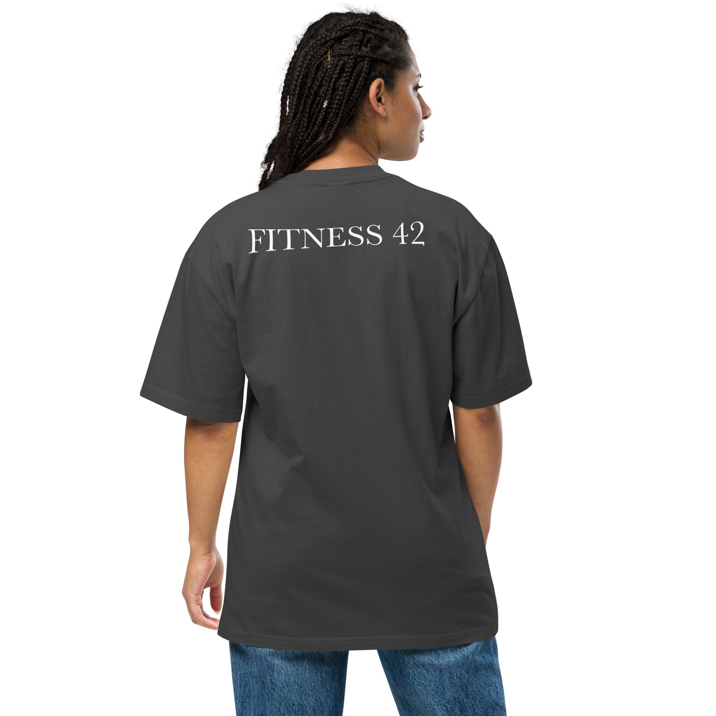 Fitness42 Oversized Dumbbell faded t-shirt