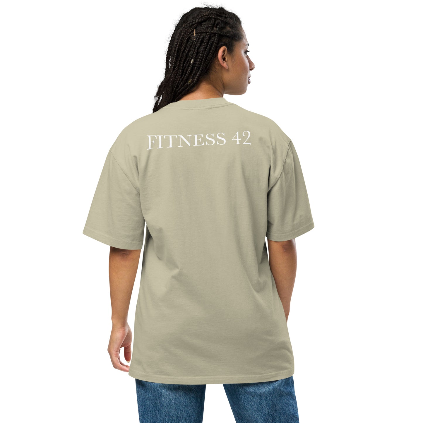 Fitness42 Oversized Dumbbell faded t-shirt