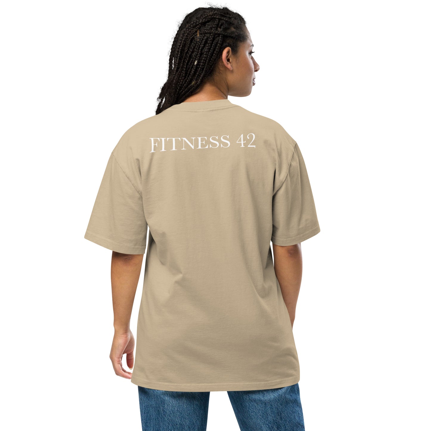 Fitness42 Oversized Dumbbell faded t-shirt