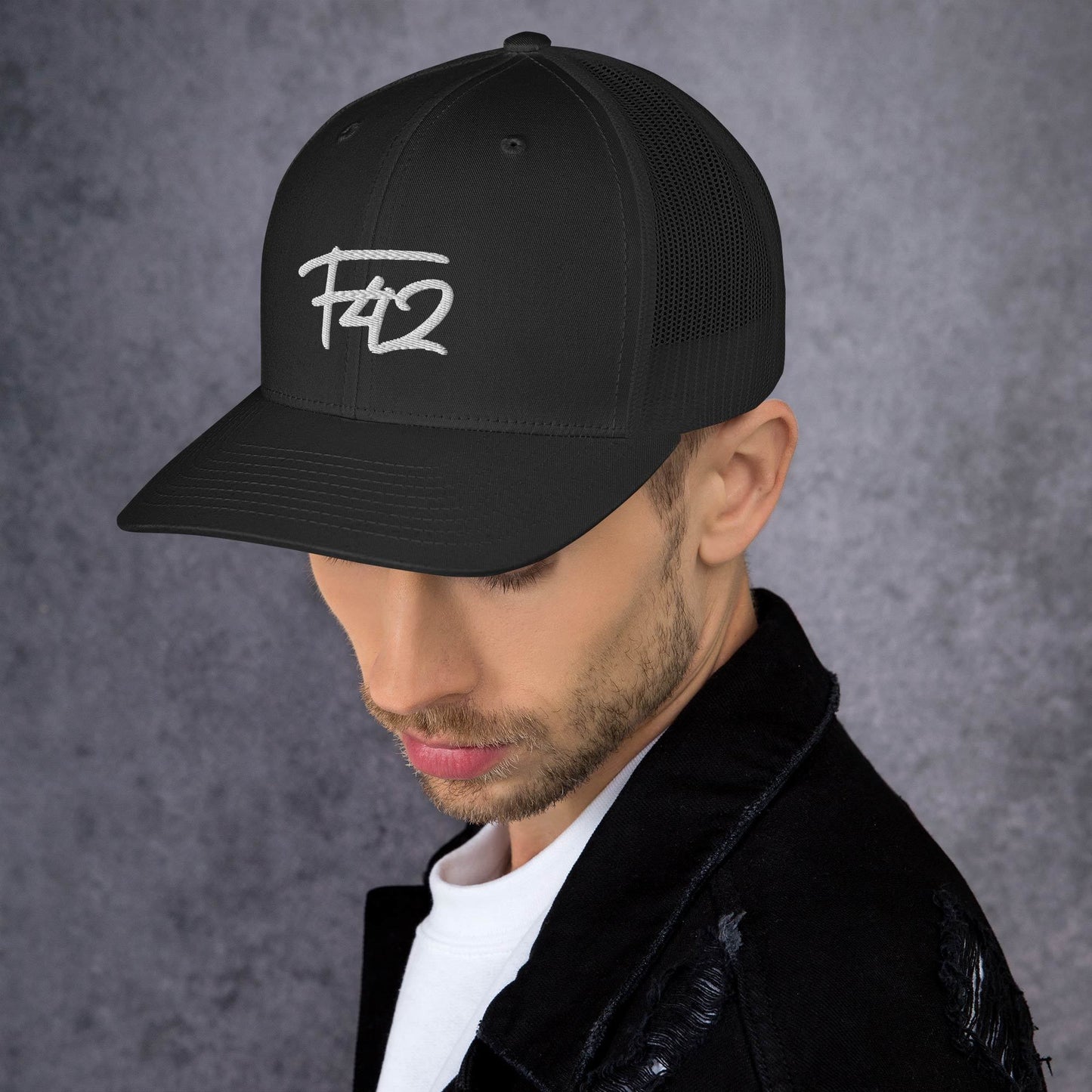 F42 White Trucker Cap