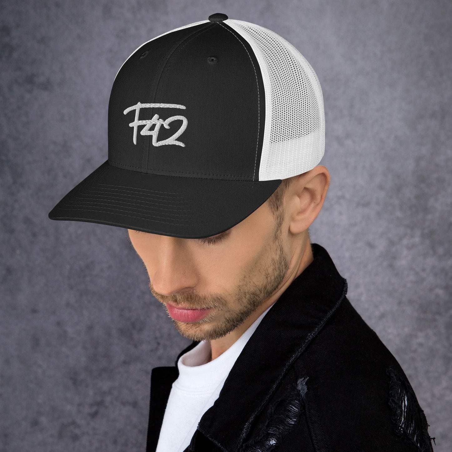 F42 White Trucker Cap