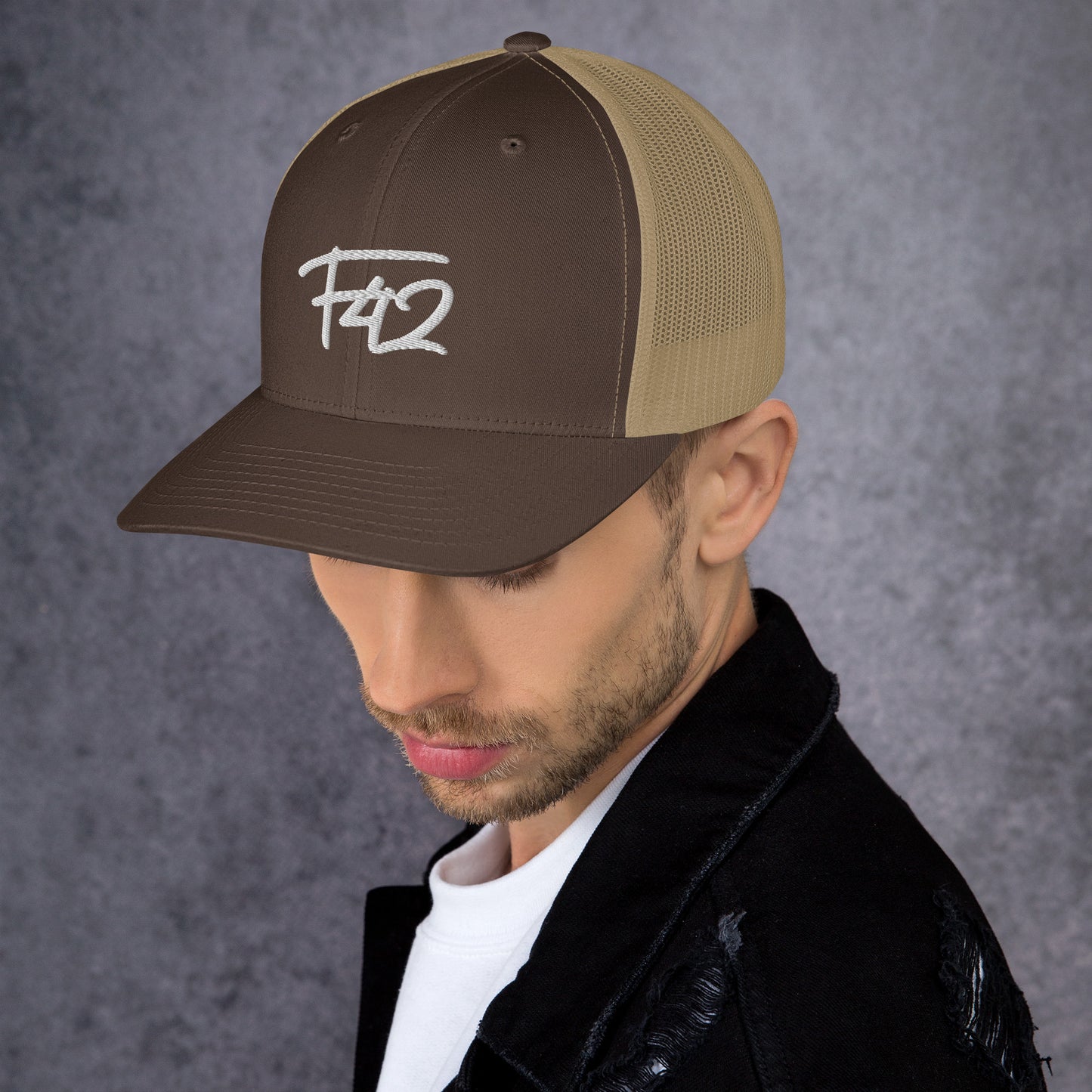 F42 White Trucker Cap