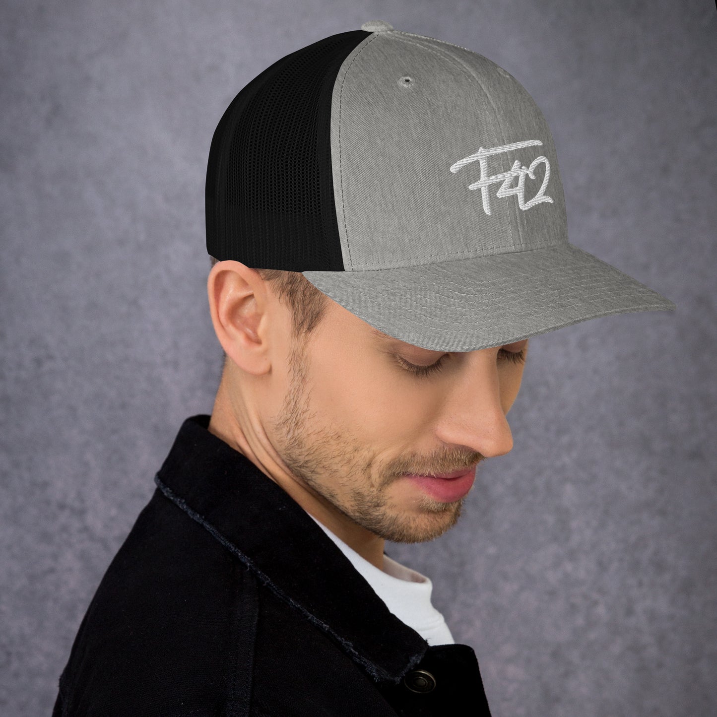 F42 White Trucker Cap