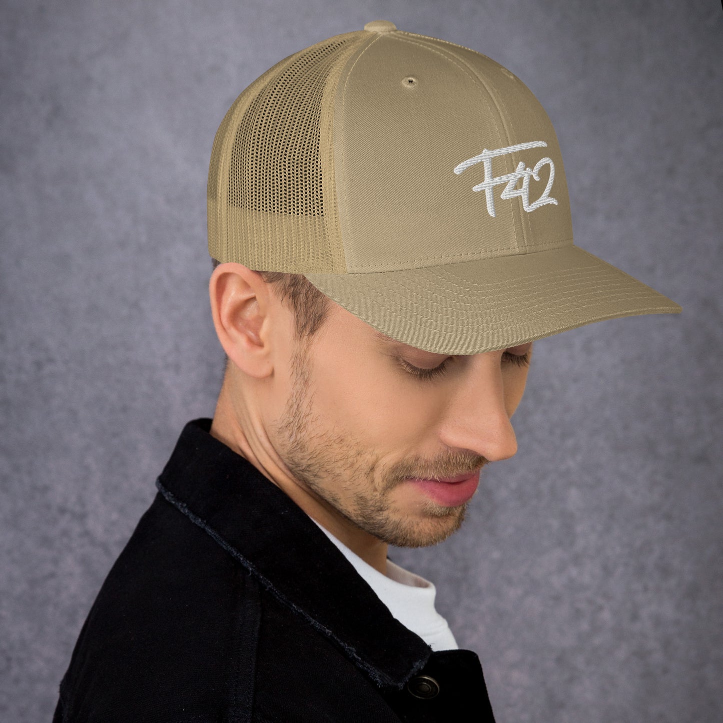 F42 White Trucker Cap