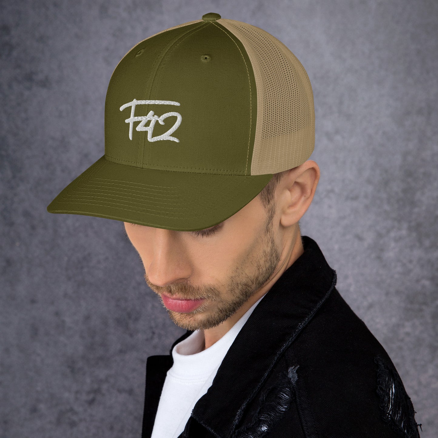 F42 White Trucker Cap