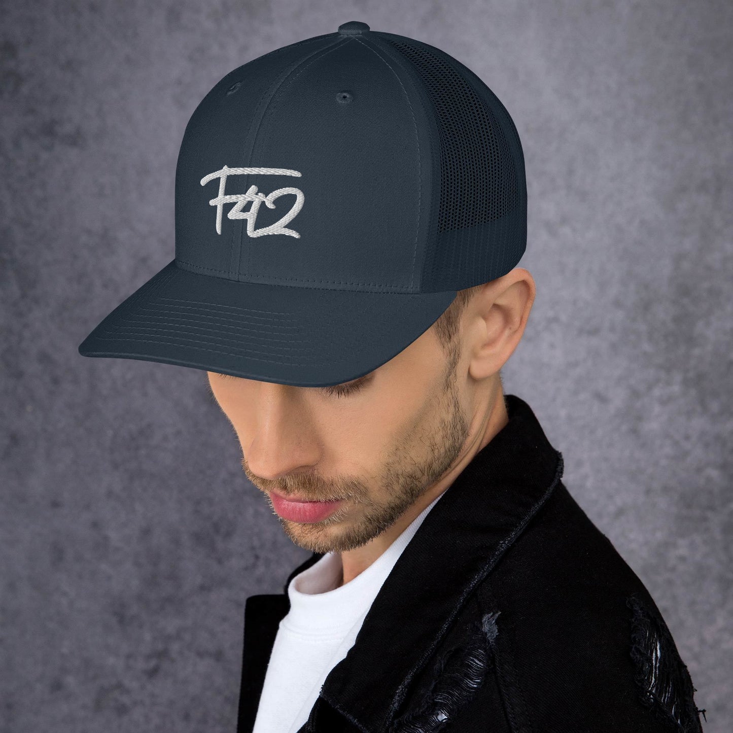 F42 White Trucker Cap