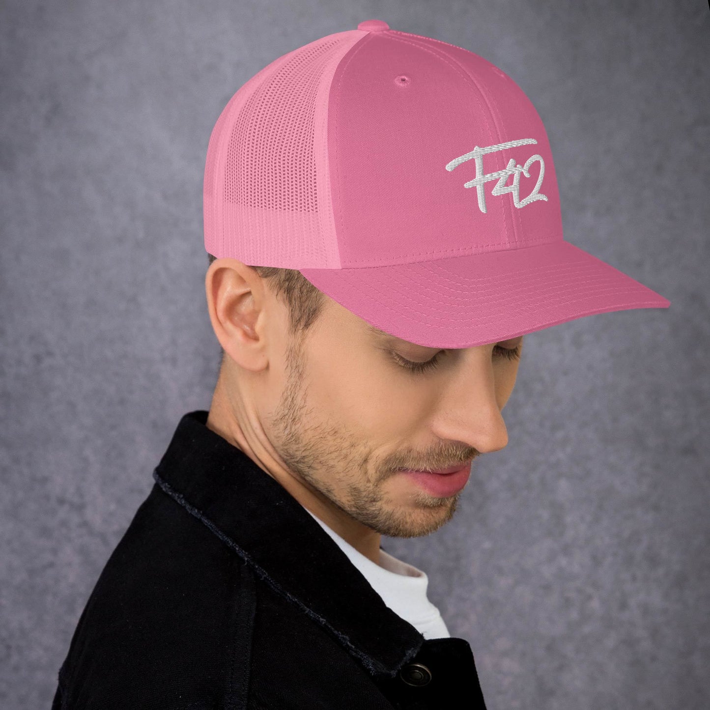 F42 White Trucker Cap