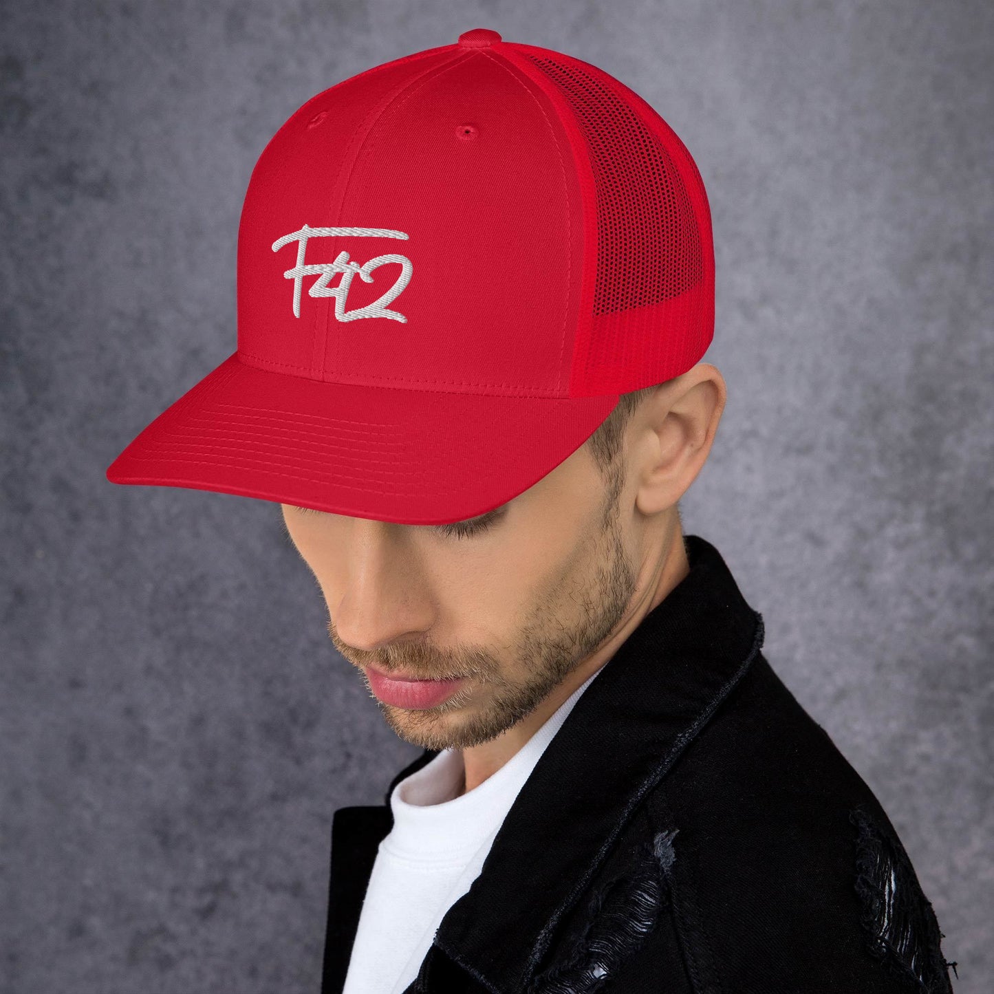 F42 White Trucker Cap