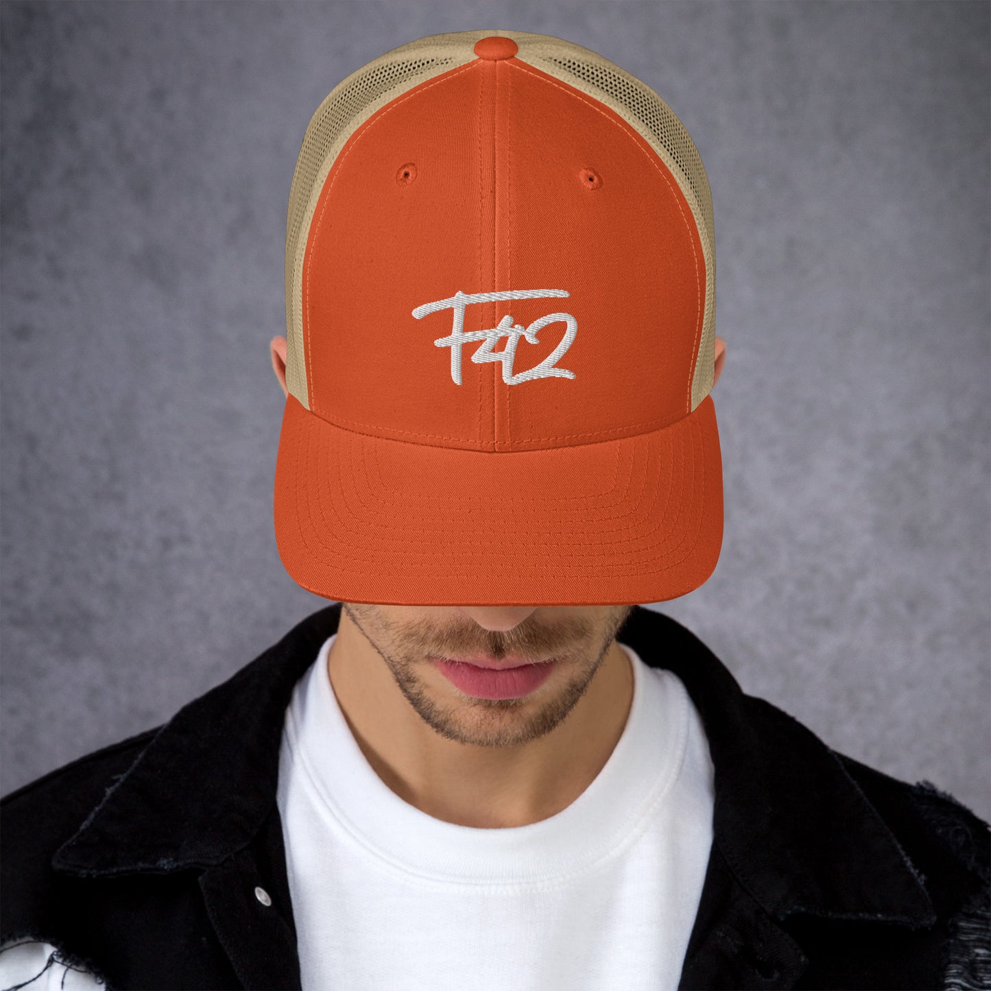 F42 White Trucker Cap