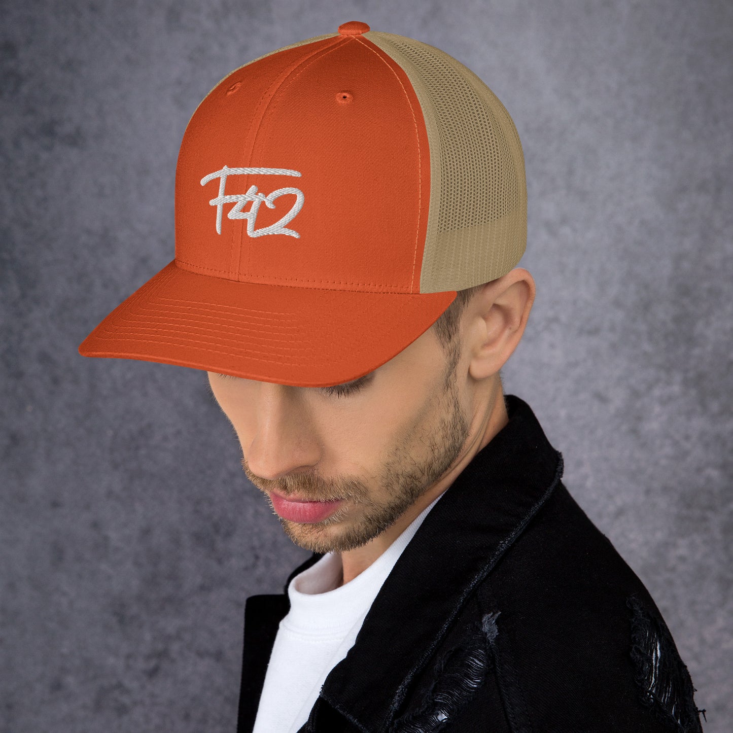 F42 White Trucker Cap