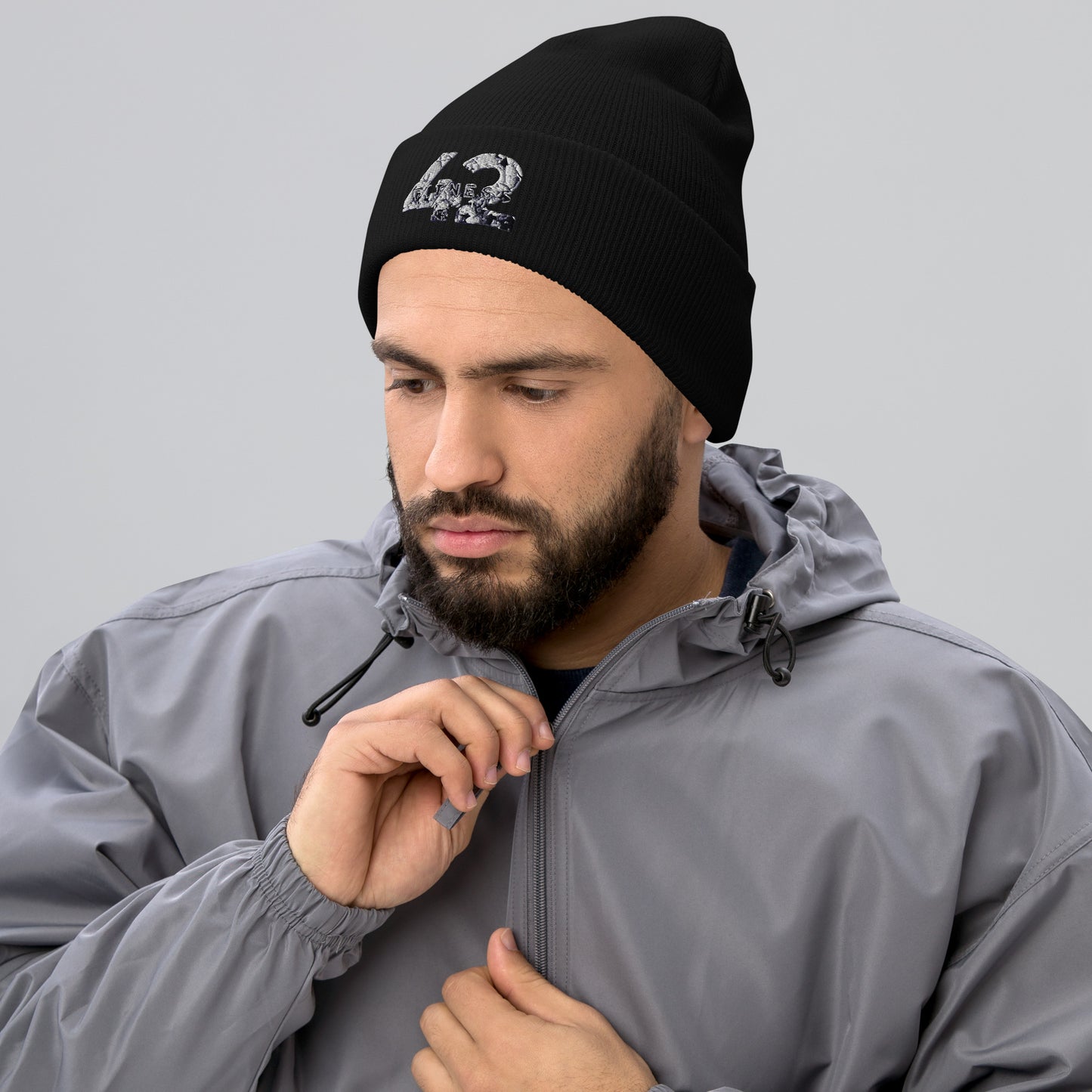 Fitness 42 Broken Cuffed Beanie