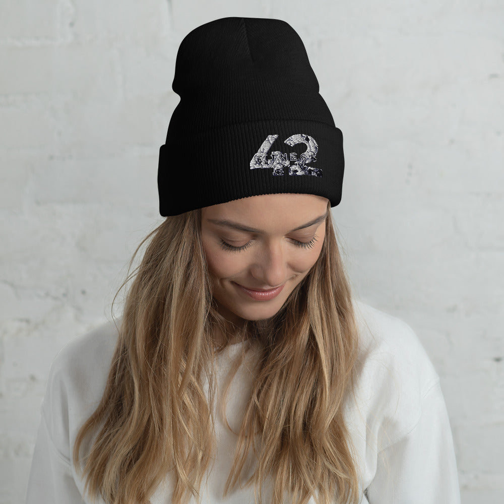 Fitness 42 Broken Cuffed Beanie