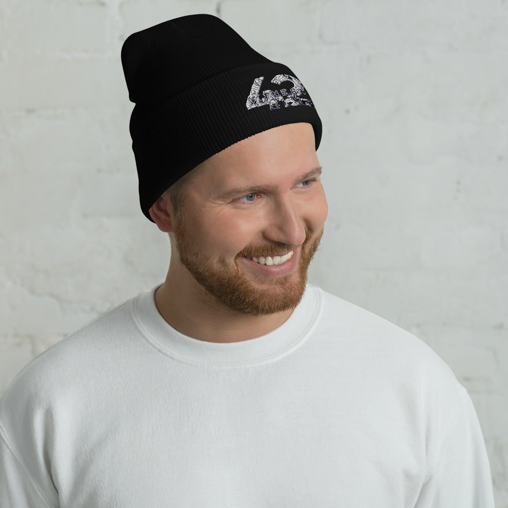 Fitness 42 Broken Cuffed Beanie