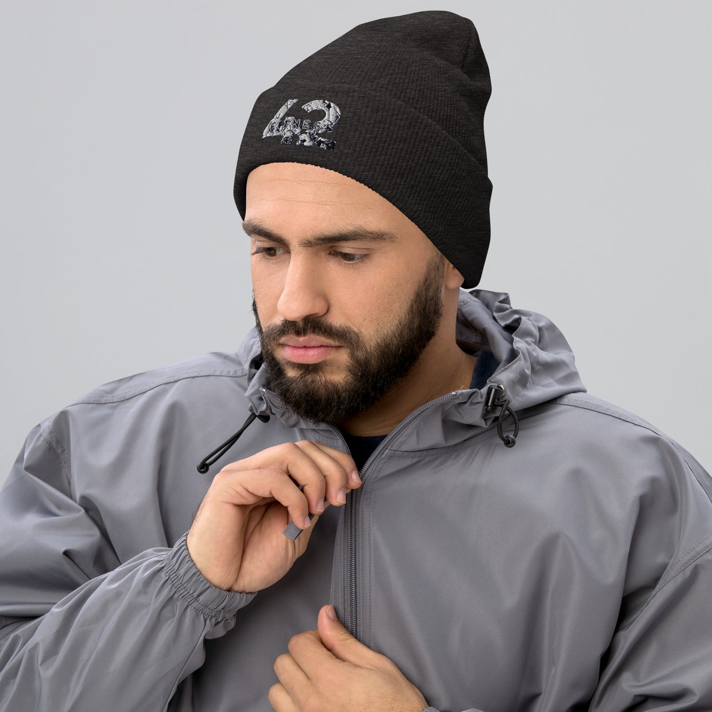 Fitness 42 Broken Cuffed Beanie