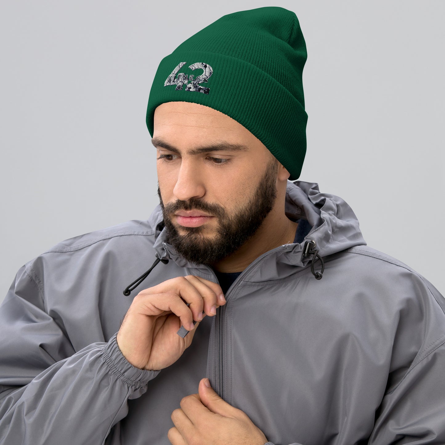 Fitness 42 Broken Cuffed Beanie