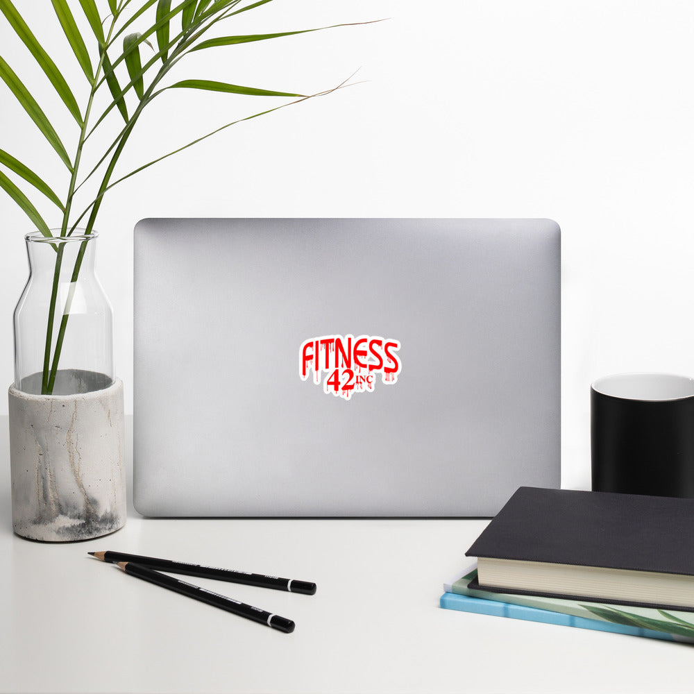 Fitness 42 Red Drip Bubble-free stickers