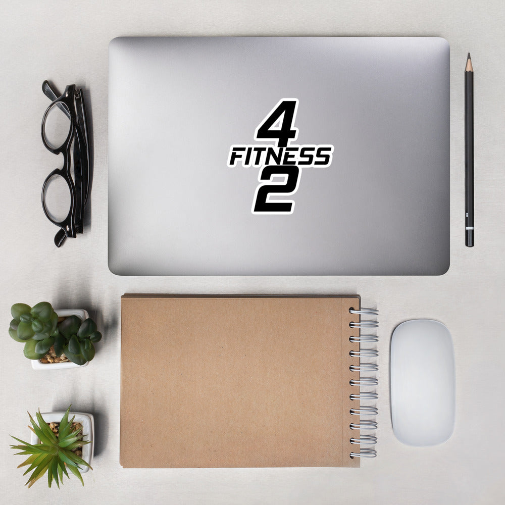 Fitness 42 Black Cross Bubble-free stickers