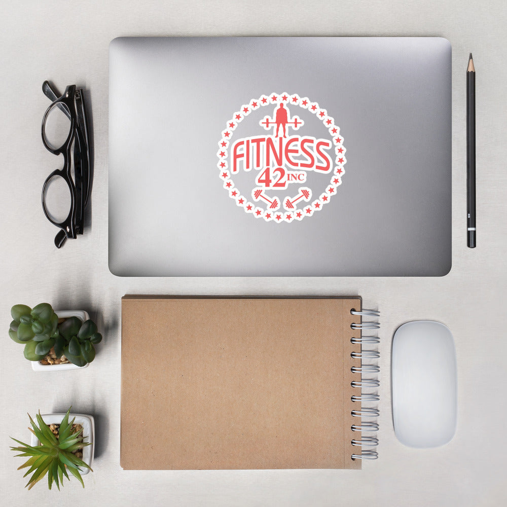 Fitness 42 Hot Pink Star Bubble-free stickers