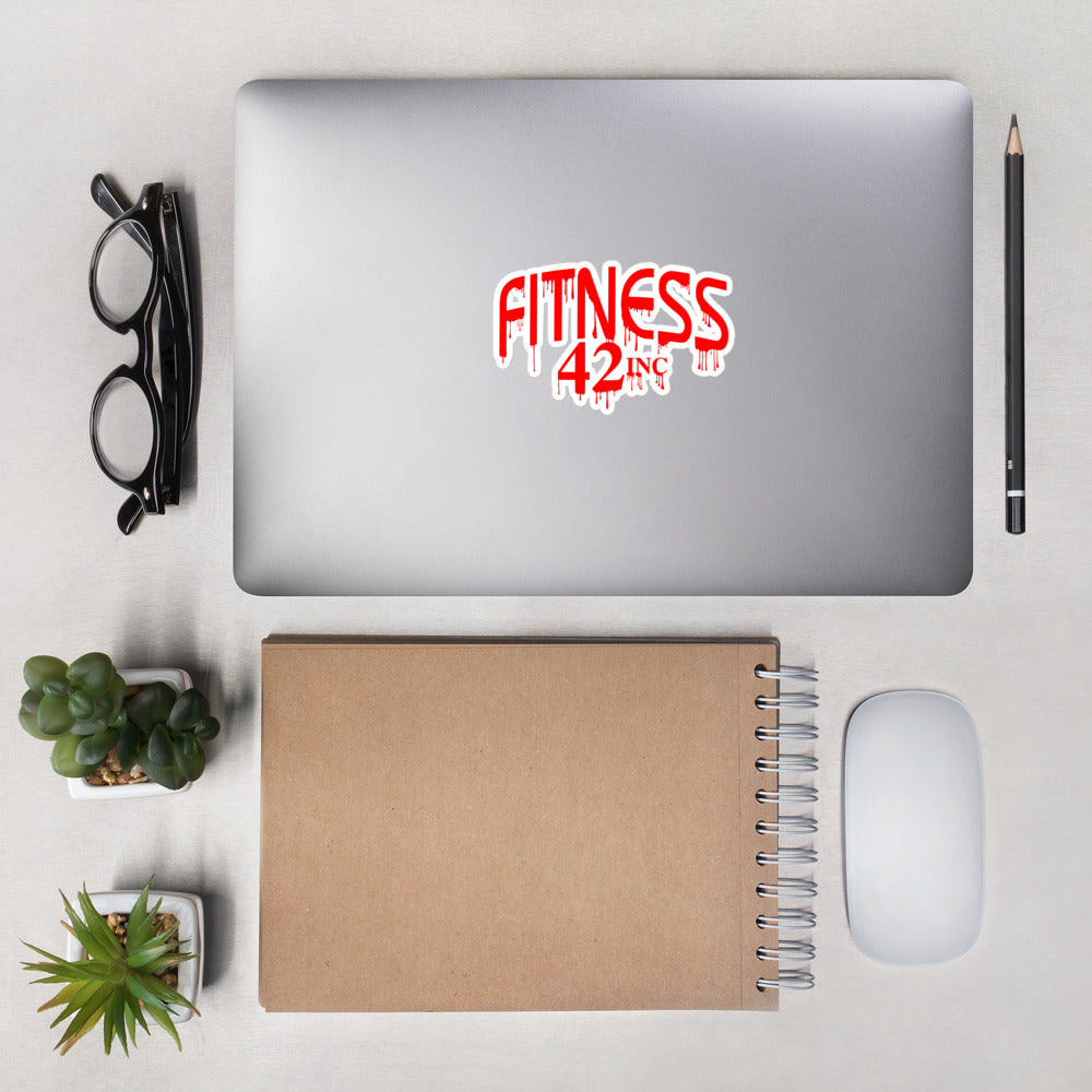 Fitness 42 Red Drip Bubble-free stickers