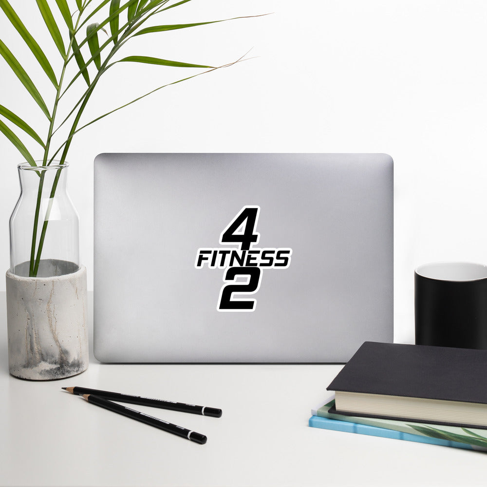 Fitness 42 Black Cross Bubble-free stickers