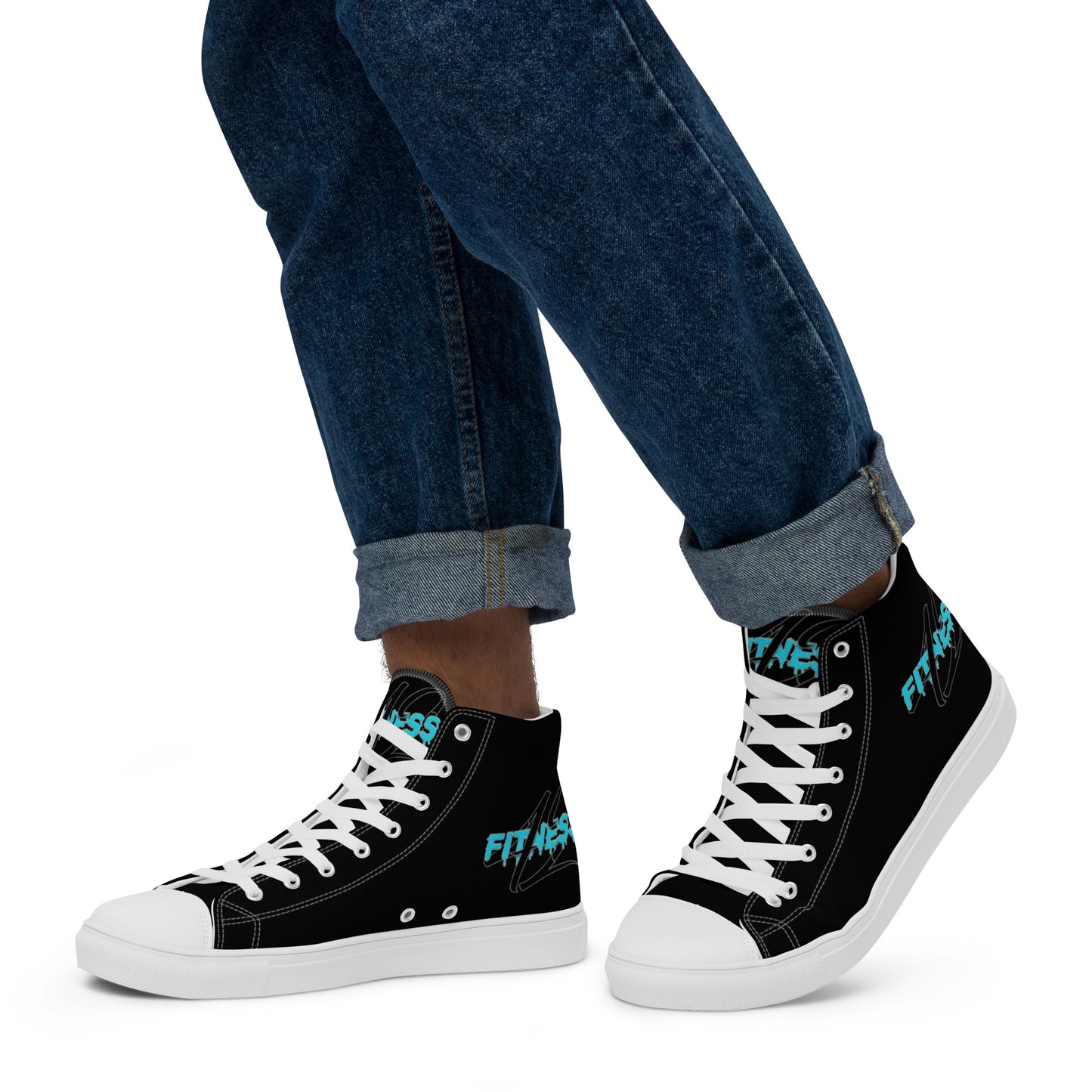 Fitness 42 Black Monster Men’s high top canvas shoes