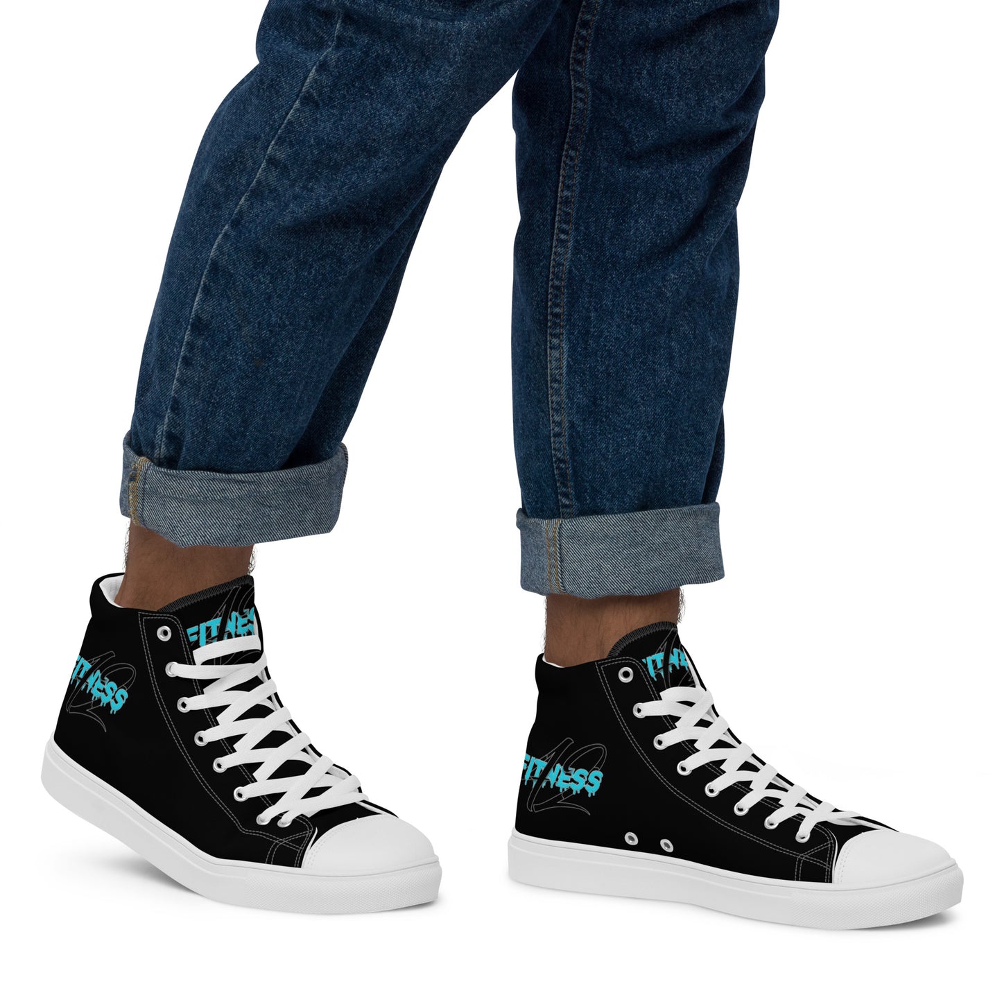 Fitness 42 Black Monster Men’s high top canvas shoes