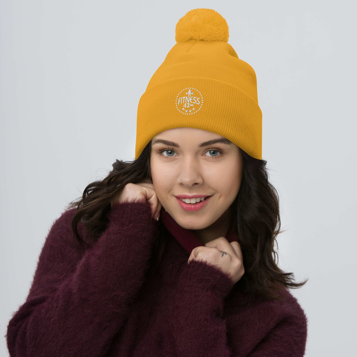 Fitness 42 Star Pom-Pom Beanie