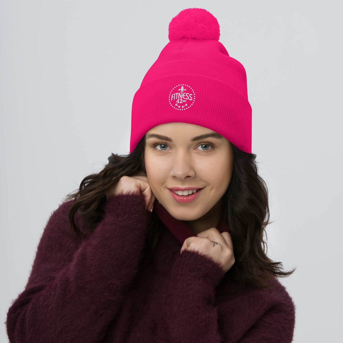 Fitness 42 Star Pom-Pom Beanie