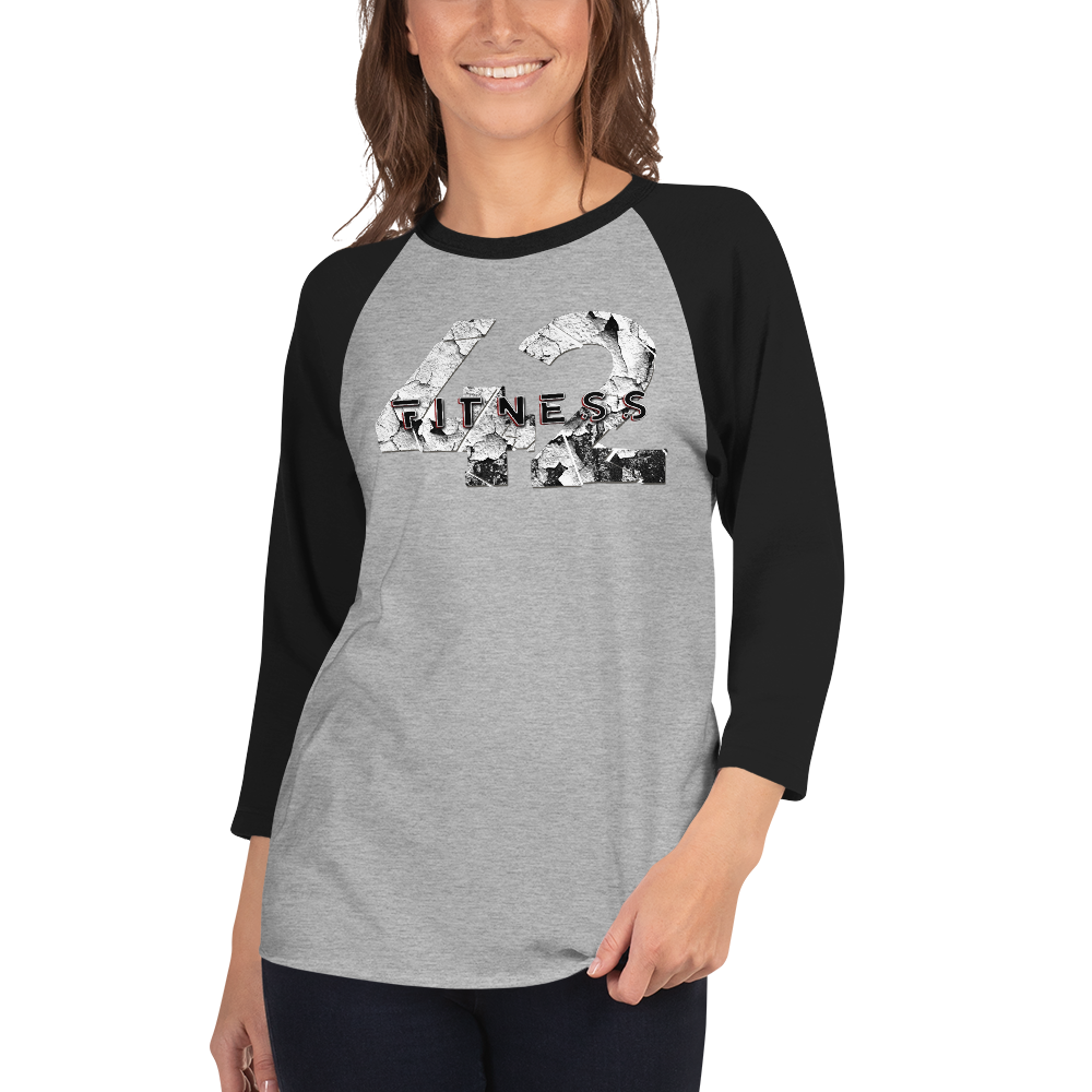 Fitness 42 Broken 3/4 sleeve raglan shirt