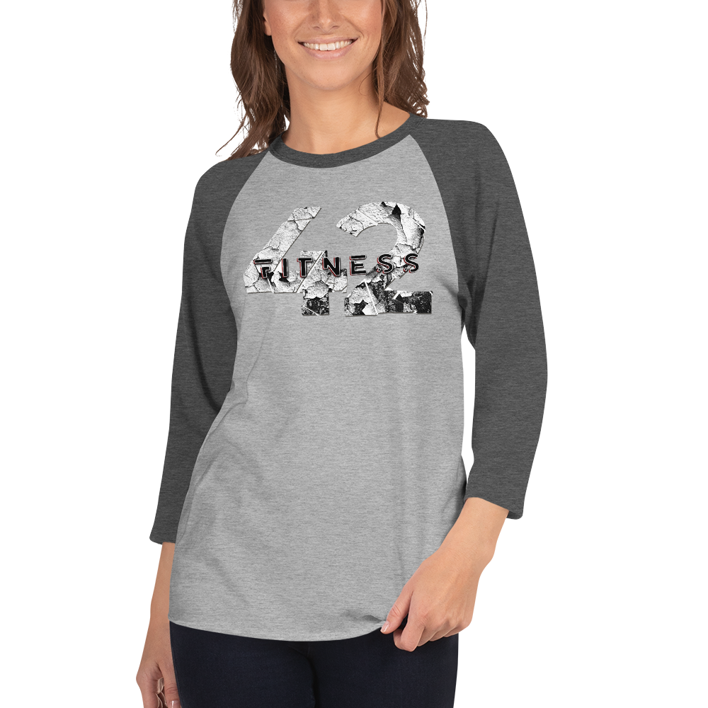 Fitness 42 Broken 3/4 sleeve raglan shirt