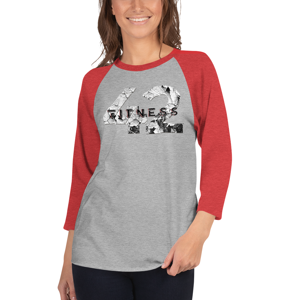 Fitness 42 Broken 3/4 sleeve raglan shirt