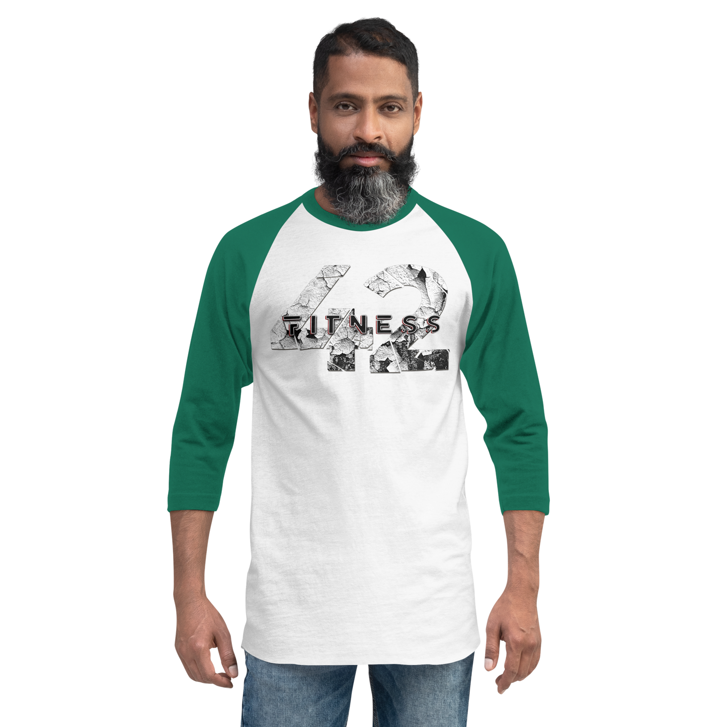 Fitness 42 Broken 3/4 sleeve raglan shirt