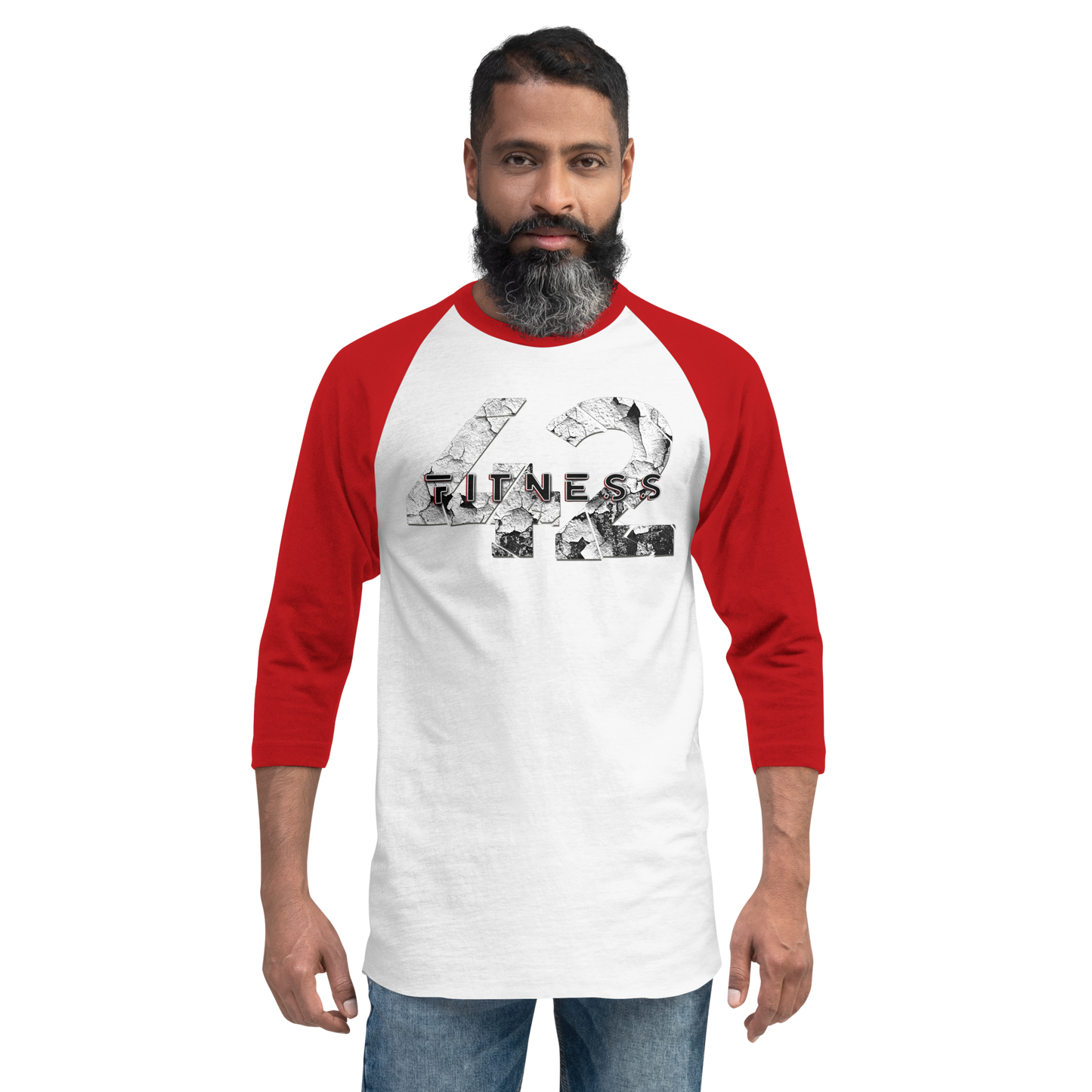 Fitness 42 Broken 3/4 sleeve raglan shirt