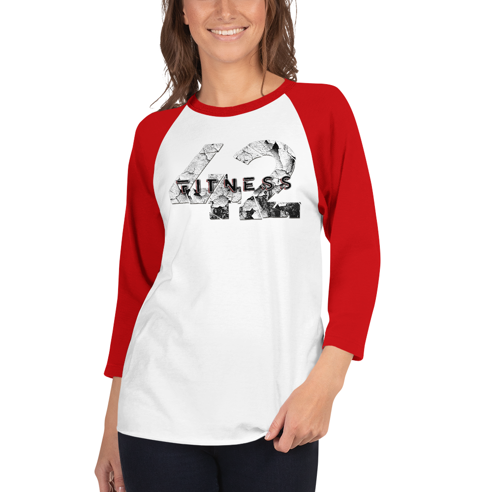 Fitness 42 Broken 3/4 sleeve raglan shirt