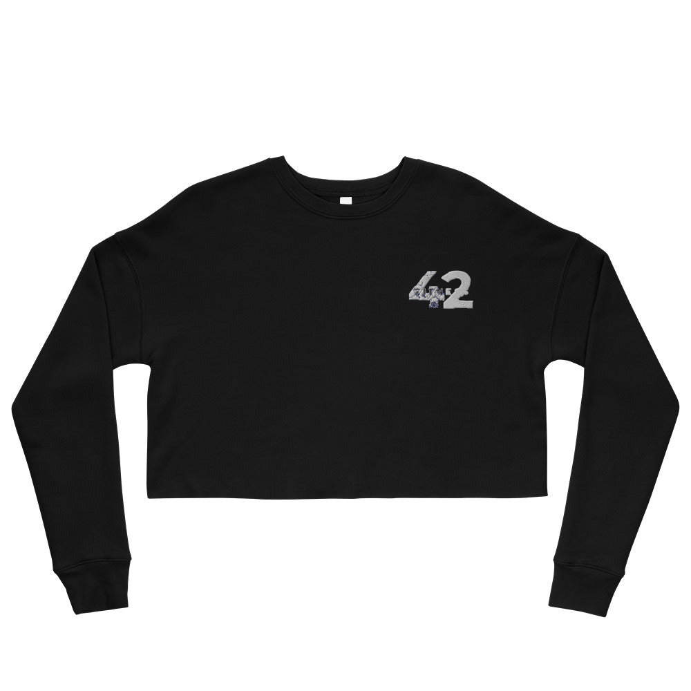 Fitness 42 Embroidered Crop Sweatshirt