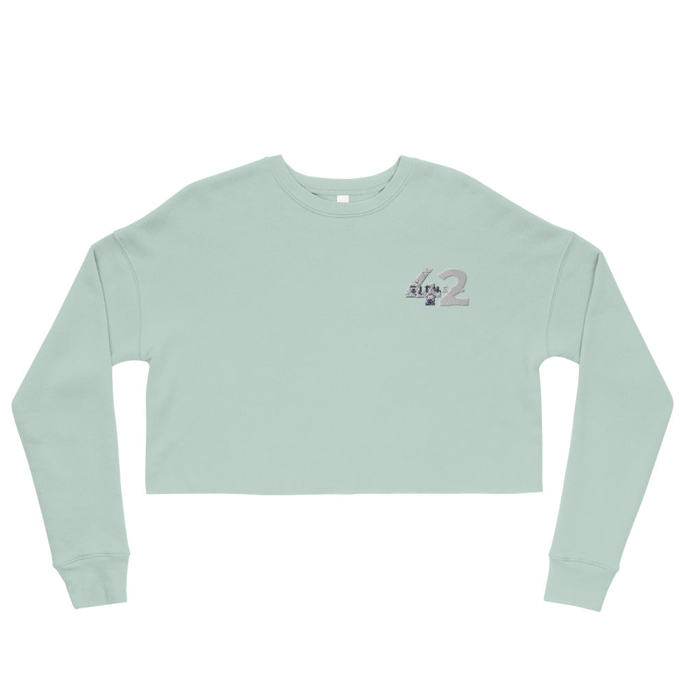 Fitness 42 Embroidered Crop Sweatshirt