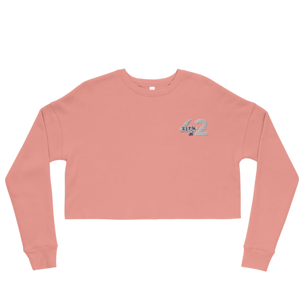 Fitness 42 Embroidered Crop Sweatshirt